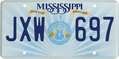 MS license plate JXW697