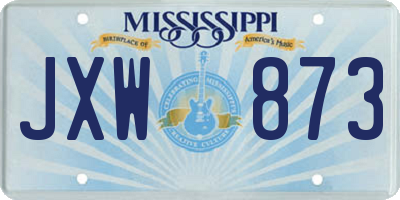 MS license plate JXW873