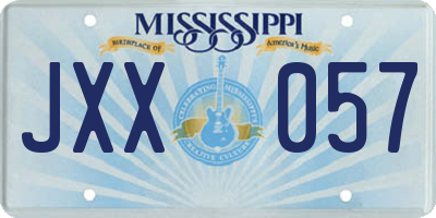 MS license plate JXX057