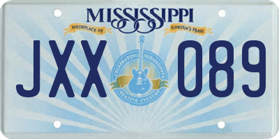 MS license plate JXX089