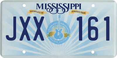 MS license plate JXX161