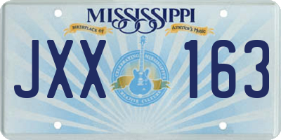 MS license plate JXX163