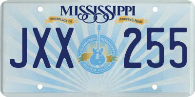 MS license plate JXX255