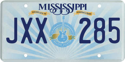 MS license plate JXX285