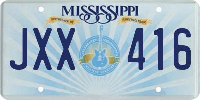 MS license plate JXX416