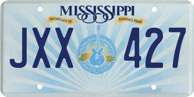 MS license plate JXX427