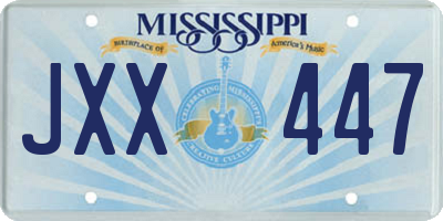 MS license plate JXX447