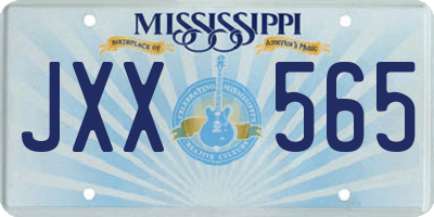 MS license plate JXX565