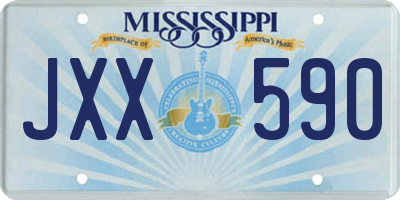 MS license plate JXX590
