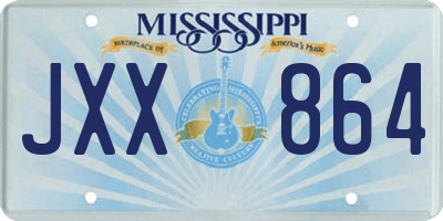 MS license plate JXX864