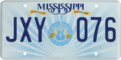 MS license plate JXY076