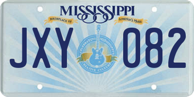 MS license plate JXY082
