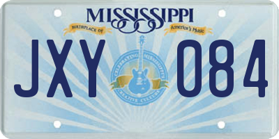 MS license plate JXY084