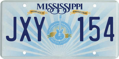 MS license plate JXY154