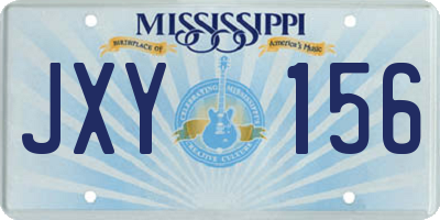 MS license plate JXY156