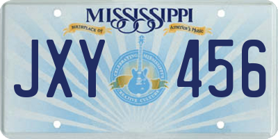 MS license plate JXY456