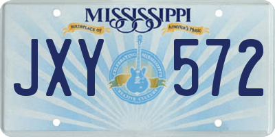 MS license plate JXY572