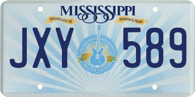 MS license plate JXY589