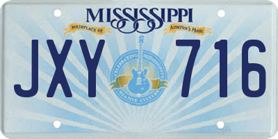 MS license plate JXY716