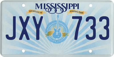 MS license plate JXY733