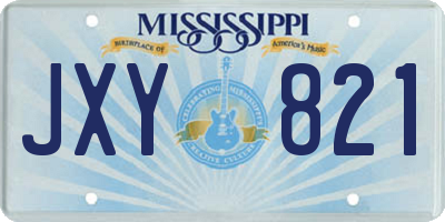 MS license plate JXY821