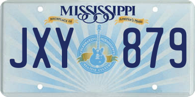 MS license plate JXY879