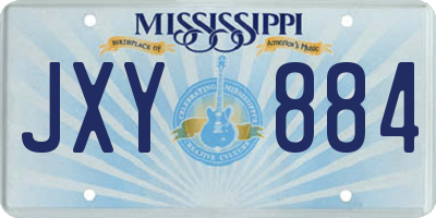 MS license plate JXY884