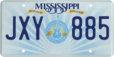 MS license plate JXY885