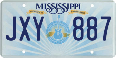 MS license plate JXY887