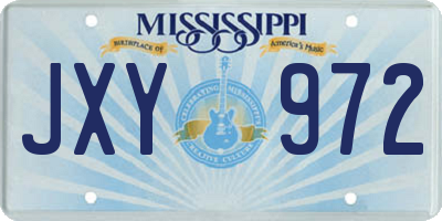MS license plate JXY972