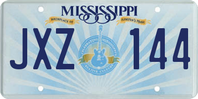 MS license plate JXZ144