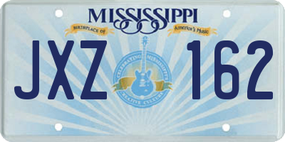 MS license plate JXZ162