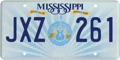 MS license plate JXZ261