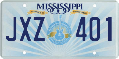 MS license plate JXZ401