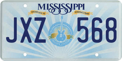 MS license plate JXZ568