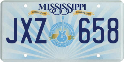 MS license plate JXZ658