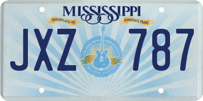 MS license plate JXZ787