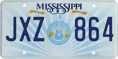 MS license plate JXZ864