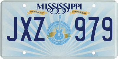 MS license plate JXZ979