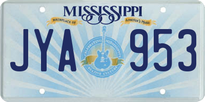 MS license plate JYA953