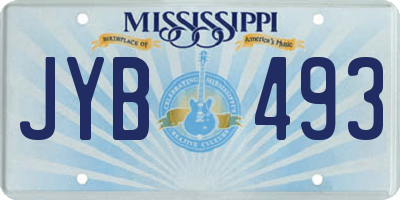 MS license plate JYB493