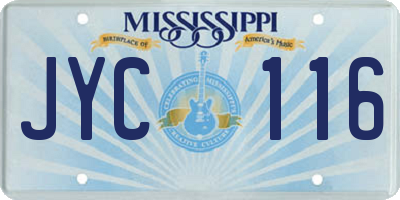MS license plate JYC116