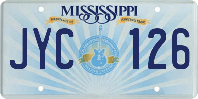 MS license plate JYC126