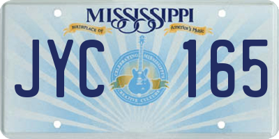 MS license plate JYC165