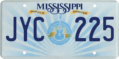 MS license plate JYC225