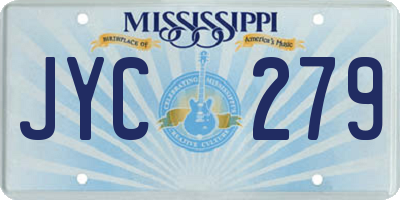MS license plate JYC279