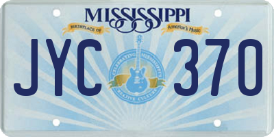 MS license plate JYC370