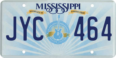 MS license plate JYC464