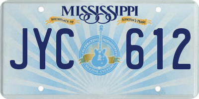 MS license plate JYC612
