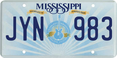 MS license plate JYN983